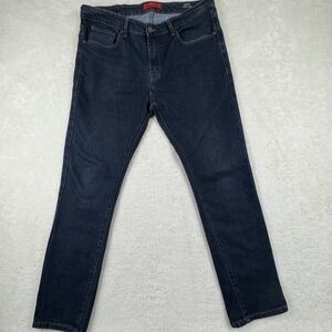 MBX Men's Slim Fit Dark Wash Indigo Denim Jeans W36 L32 Casual Everyday